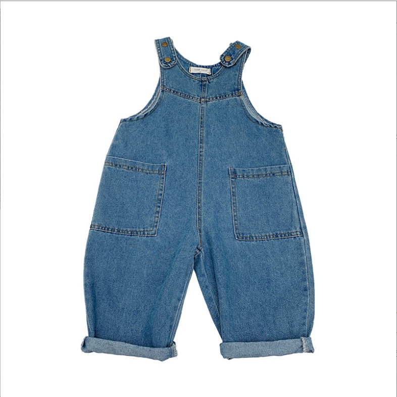 Yếm Jean đáy thụng khuy cài cho bé Y910