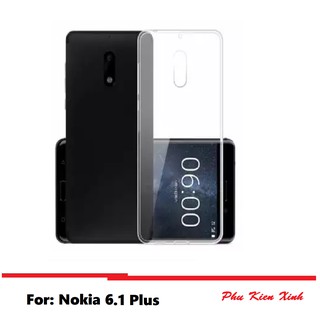 Ốp Lưng Silicon Nokia 6.1 Plus/ x6 Hiệu Dada A++ Siêu Trong