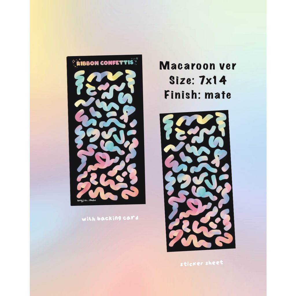 Sticker trang trí confetti Bongjua Studio