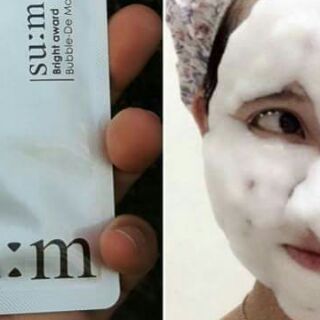 Mặt nạ sủi bọt thải độc da Su:m