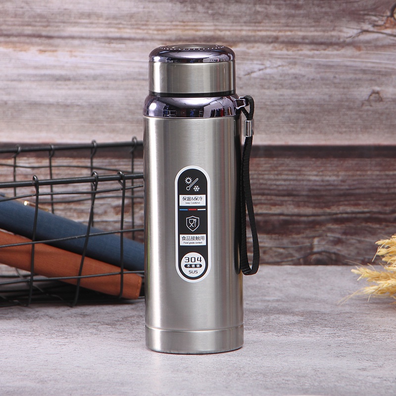 Bình nước giữ nhiệt KIM CƯƠNG inox loại 800ml có phễu lọc tiện lợi (304)