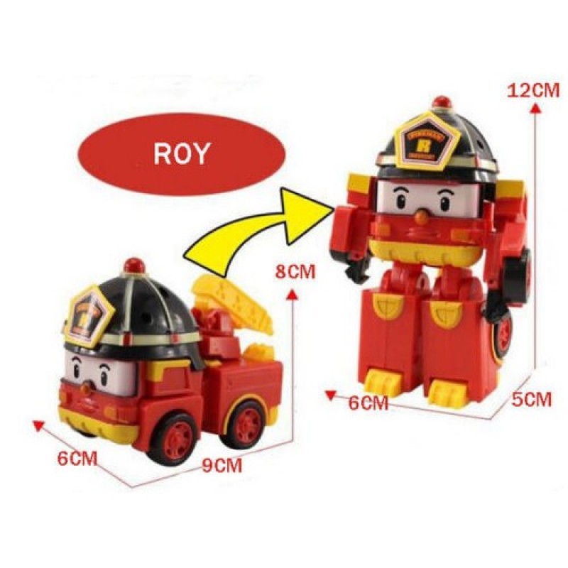 Bộ 6 đồ chơi xe biến hình rô bốt Robocar poli độc đáo cho bé
