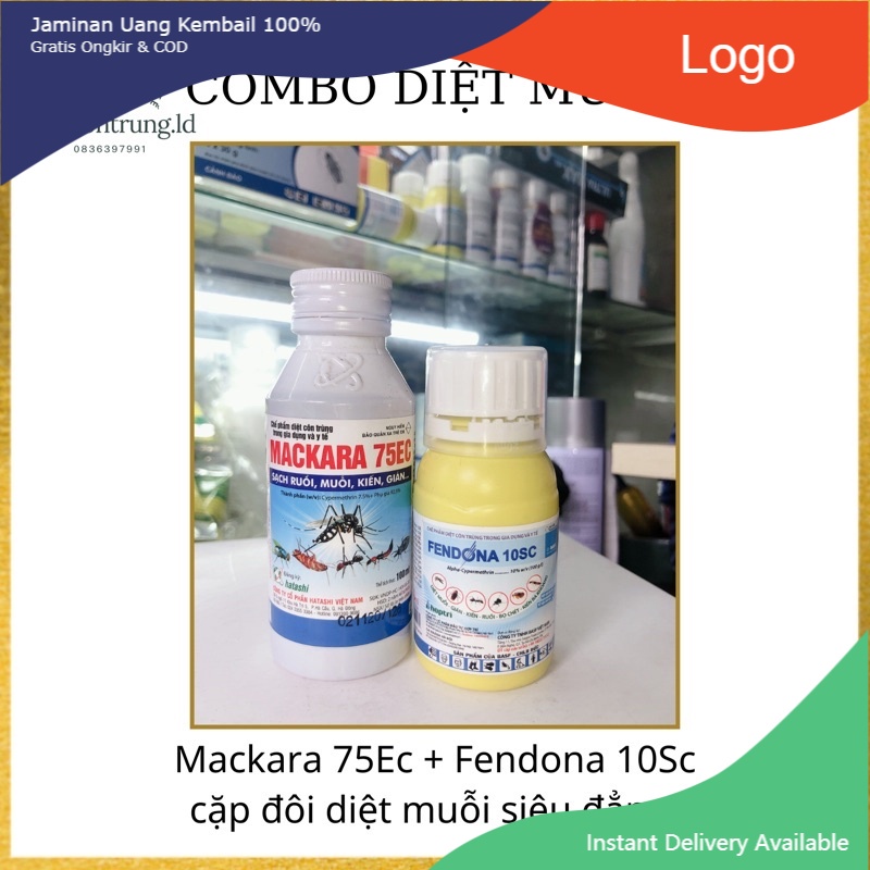 { Combo 2 chai thuốc diệt muỗi MACKARA 750Ec (100ml) + FENDONA 10SC (50ml) }
