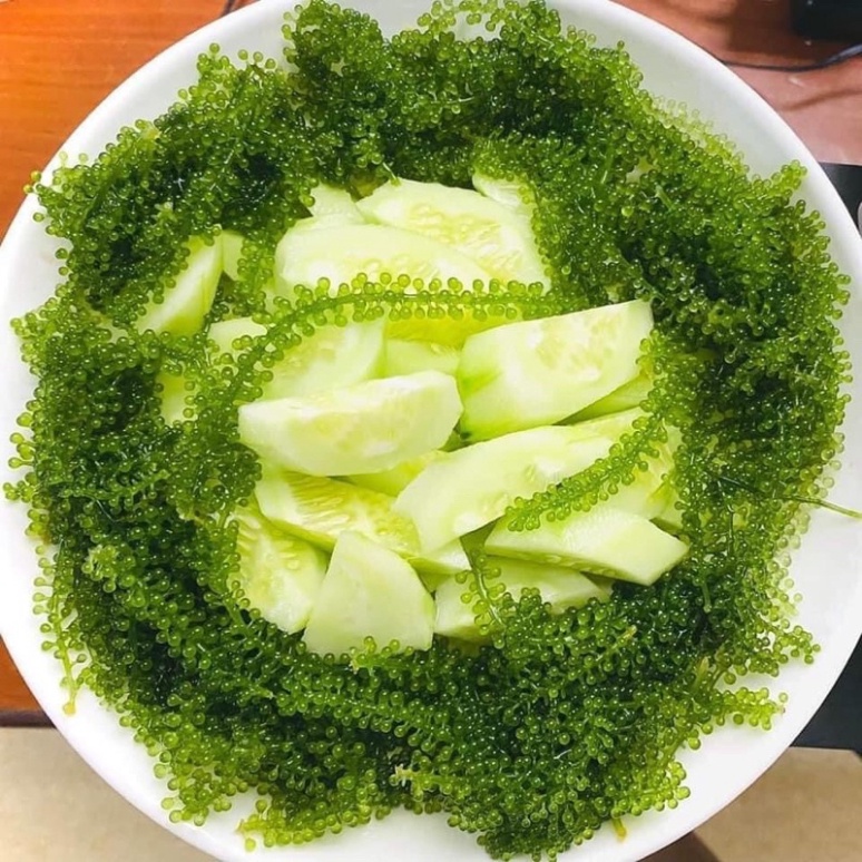 [Quà tặng là dây cột tóc] Rong nho Green food gói 100 gram cam kết chính hãng nở ra rong tươi giòn ngon
