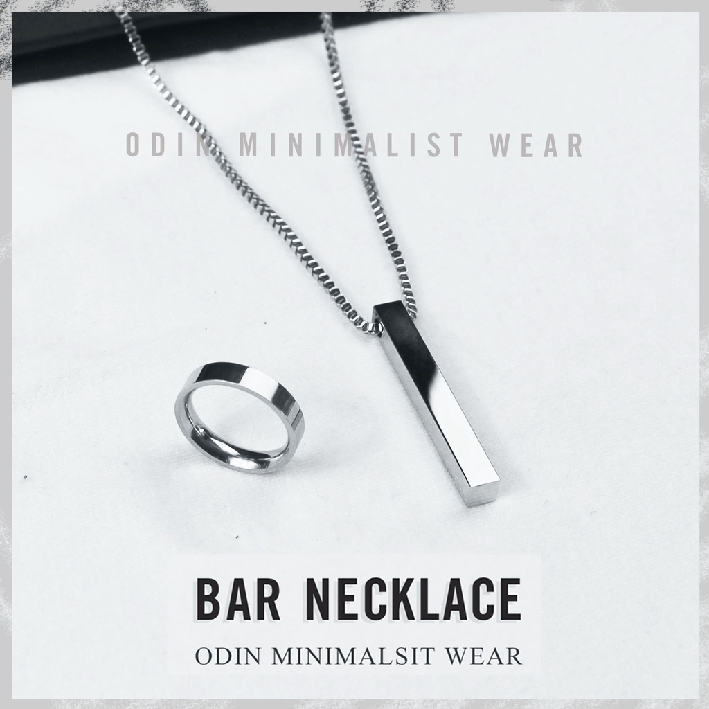 [COMBO] Dây chuyền Minimal Bar - Vòng tay - Tặng kèm nhẫn | Thép Titan 316L không gỉ bảo hành trọn đời