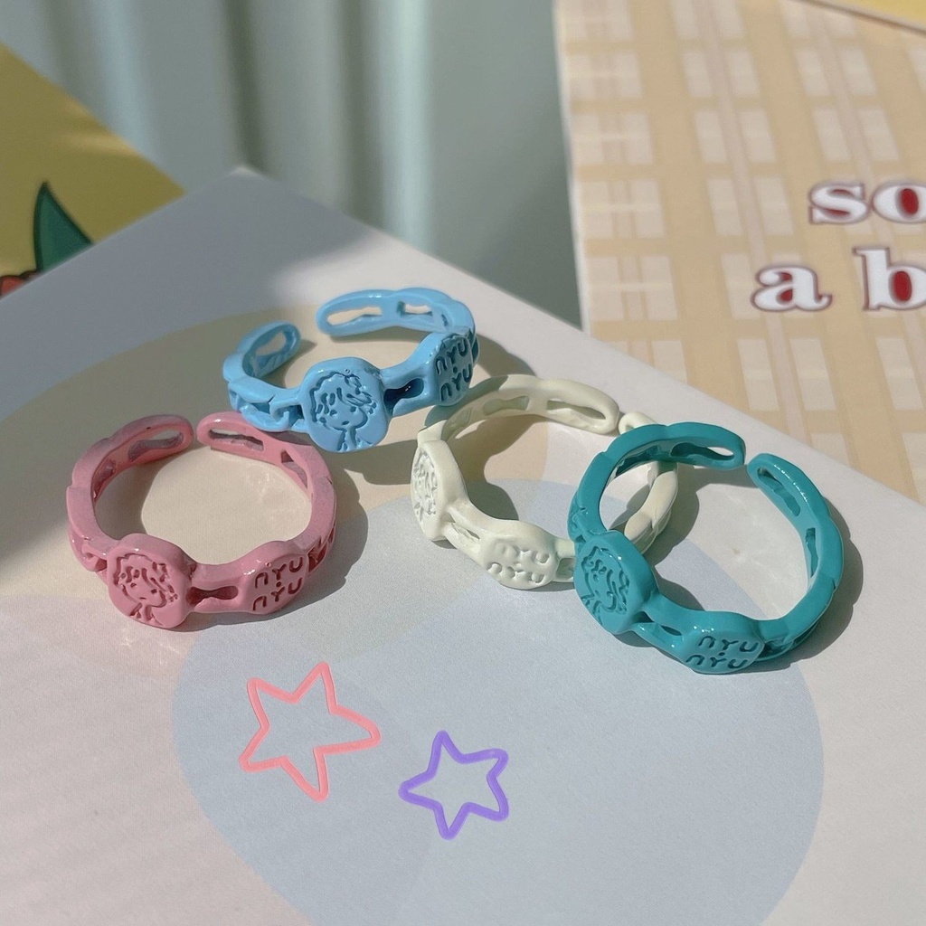 Nhẫn Hở Kiểu Hoạt Hình Xinh Xắn Trẻ Trung Phong Cách Hàn Quốc Cho Bạn Gái