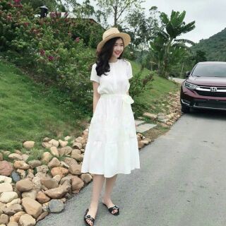 Combo váy mẹ và bé thu hậu
