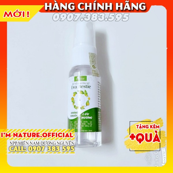 (Mini) Xịt Khử Mùi Vùng Kín Eva Bestie - Kháng Khuẩn Lưu Hương Quyến Rũ I'm Nature 20ml | WebRaoVat - webraovat.net.vn