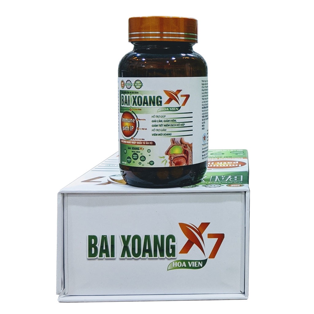 Bai Xoang X7 Hoa Viên, hỗ trợ giúp giảm viêm mũi, viêm xoang