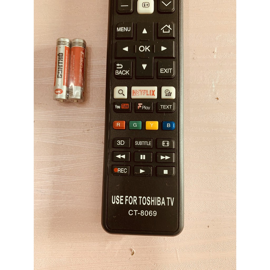 Remote Điều khiển tivi Toshiba CT-8069 LED/LCD/Smart TV - Hàng tốt Tặng kèm Pin-Điện tử Alex