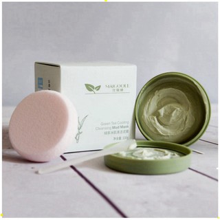 Mặt nạ đất sét trà xanh maigoole mát lạnh detox, miếng đắp mặt nạ thải độc da 100g vxc