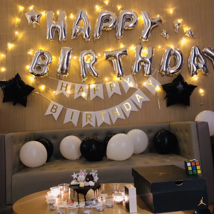 (COMBO 31) Set trang trí sinh nhật lung linh HPBD tặng kèm BƠM BÓNG, KEO DÁN