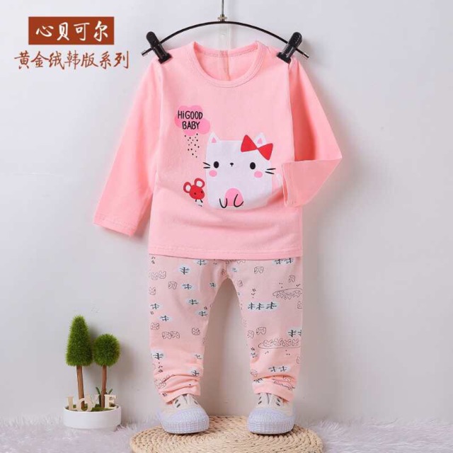 Bộ mặc nhà bé gái