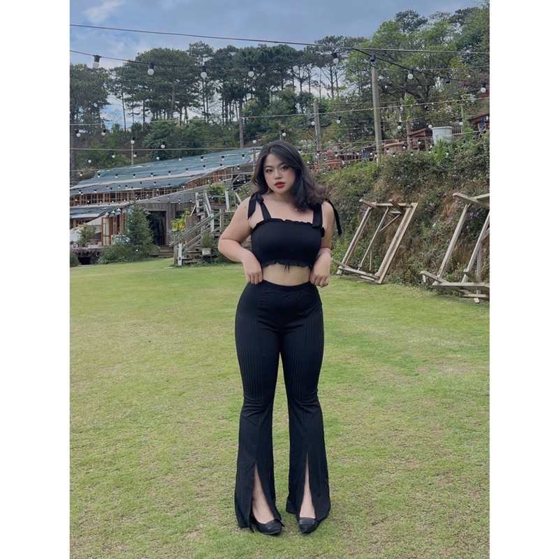 Croptop nhúng cột dây vai DOKESI (có bigsize) - Michela crop