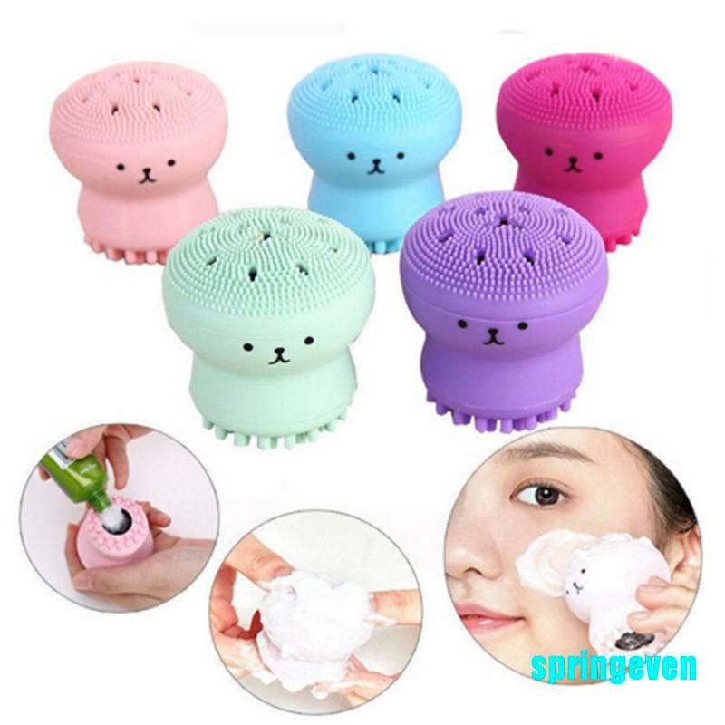Dụng Cụ Rửa Mặt Silicone Hình Bạch Tuộc Nhỏ Đáng Yêu