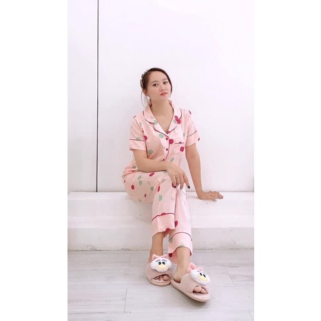 Pijama Tay Ngắn Quần Dài Tole Lanh 40-68kg