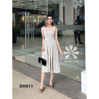 Váy Maxi Hoa Dài Đi Biển Hai Dây Ảnh Thật