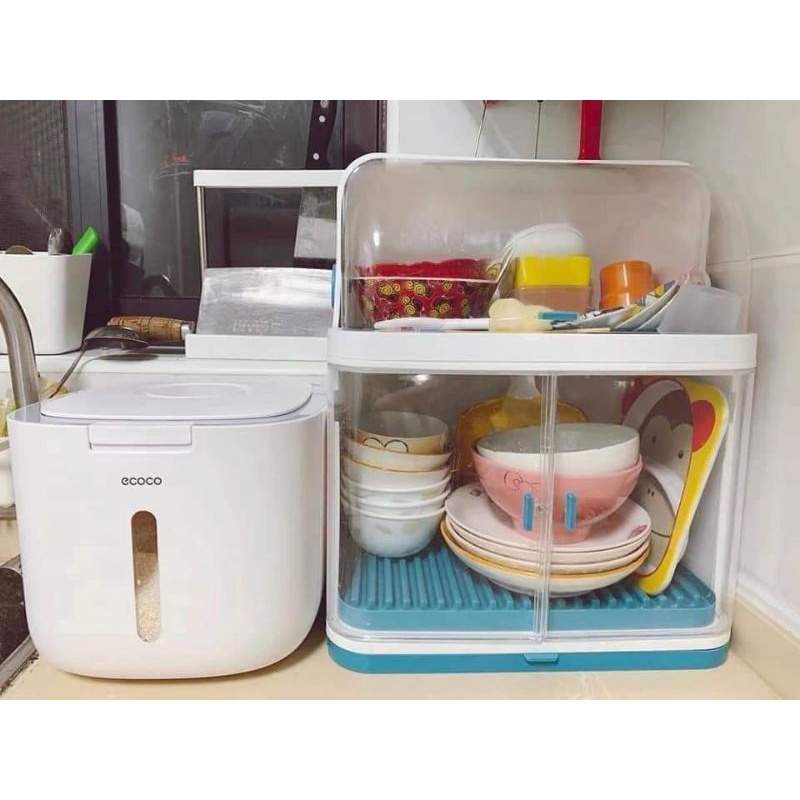 [ 10 LÍT ] Thùng đựng gạo 30cm ECOCO 10kg - thùng nhựa bảo quản thực phẩm