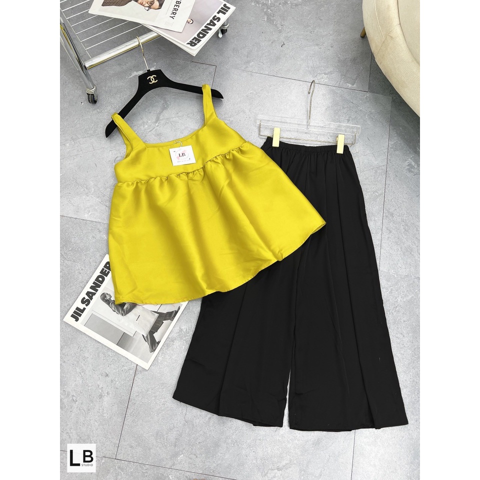 Set áo 2 dây mix quần lụa siêu hot