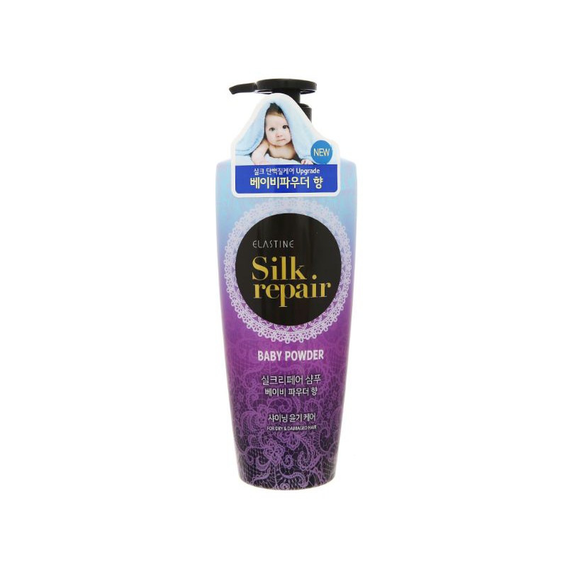 Dầu gội Elastine Silk Repair hương phấn em bé 550ml