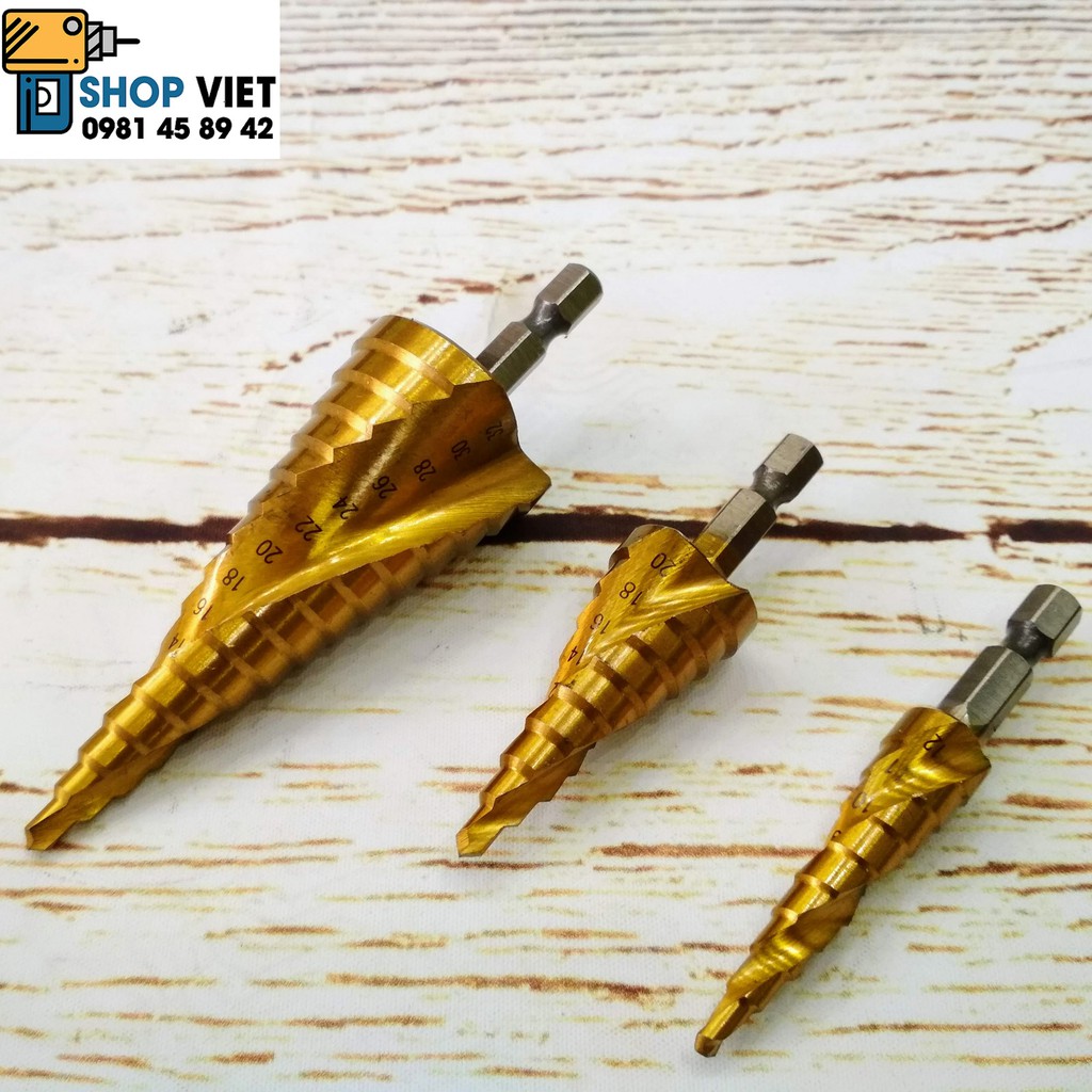 SV Mũi khoan tháp rãnh xoắn  chuôi lục giác