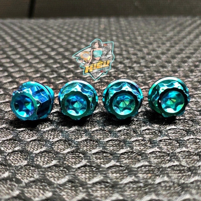 Ốc Chân Gương Titan GR5 Đầu Dù Salaya Cực Đẹp Gen Xuôi Và Ngược Chân 10ly