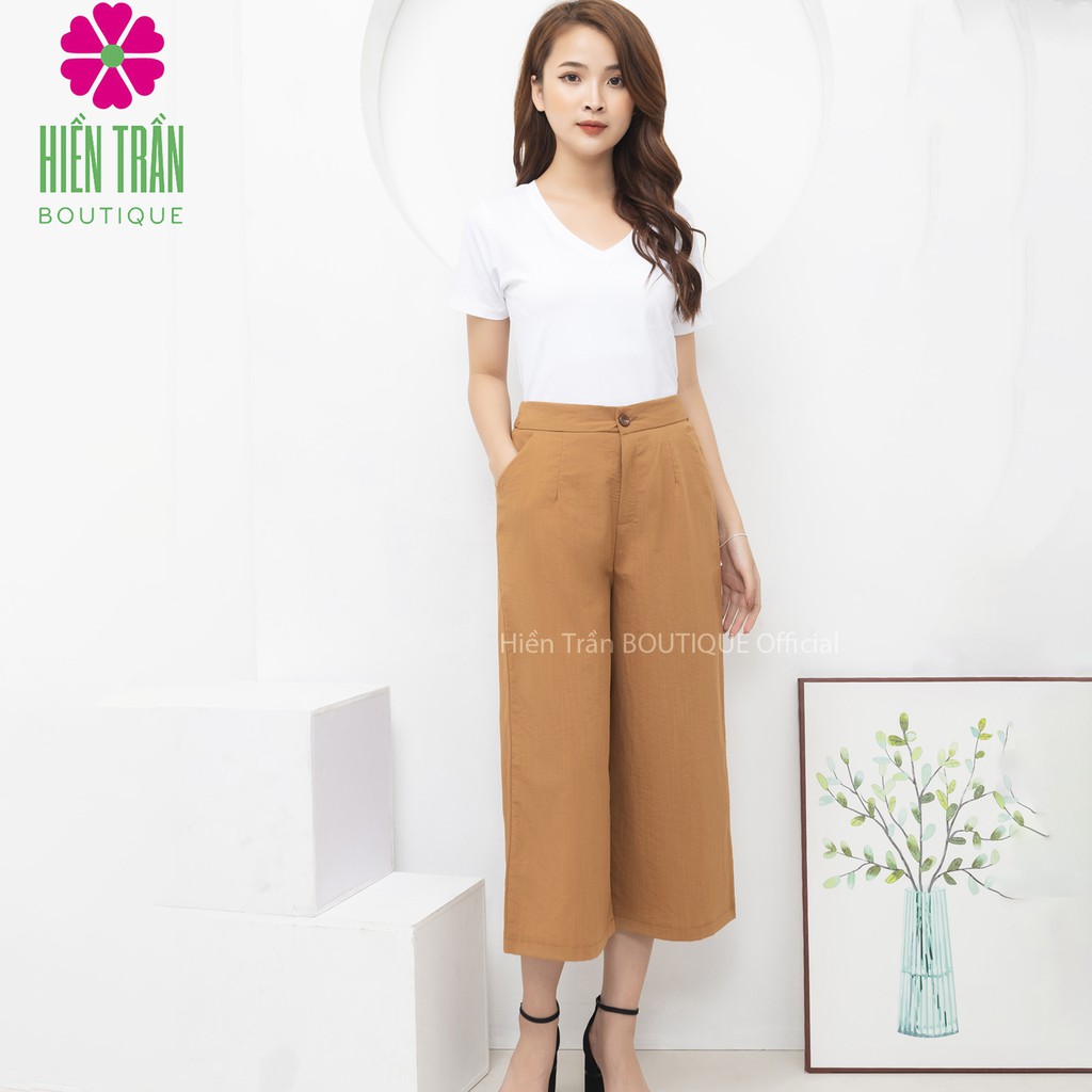 Quần đũi nữ ống rộng Ruby Fashion, dáng lửng, cạp chun sau, form rộng, nhiều màu sắc | BigBuy360 - bigbuy360.vn
