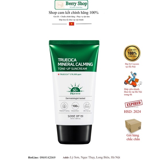 Kem Chống Nắng Some By Mi SPF50+/PA++++ 50ml Truecica Mineral 100 Calming Suncream