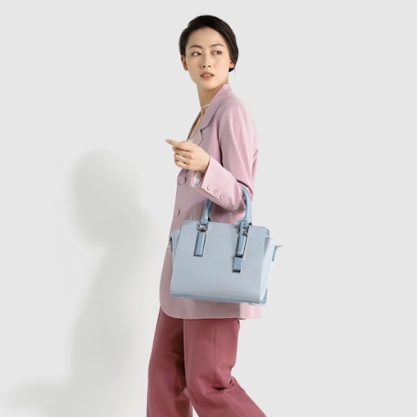 Túi Xách Trung Nữ Thời Trang JUNO Tote Charm Trang Trí Phối 2 Màu TXT220