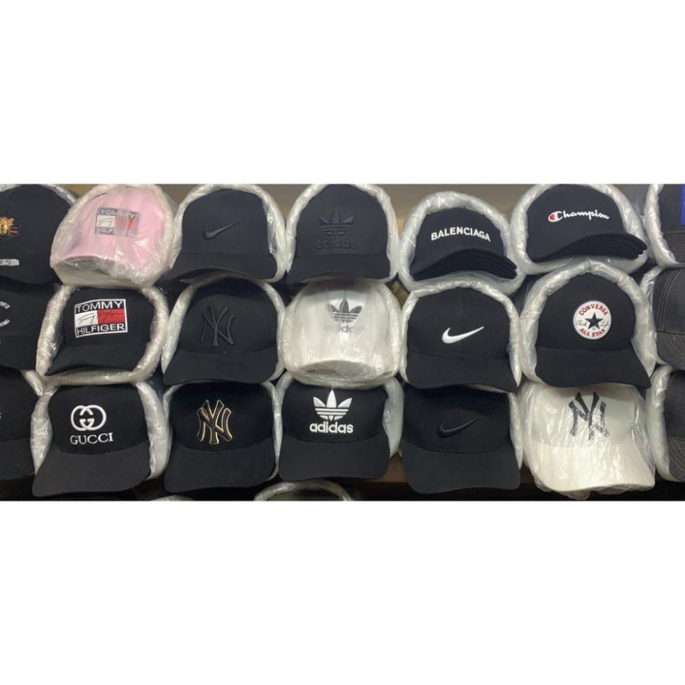 Nón kết lưỡi trai Mũ Adidas đen logo thêu trắng dành cho nam nữ Free size [ FULL BOX ] Đẹp *