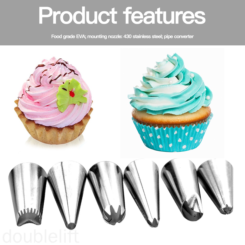 Bộ 8 Dụng Cụ Bắt Bông Kem Bằng Thép Không Gỉ