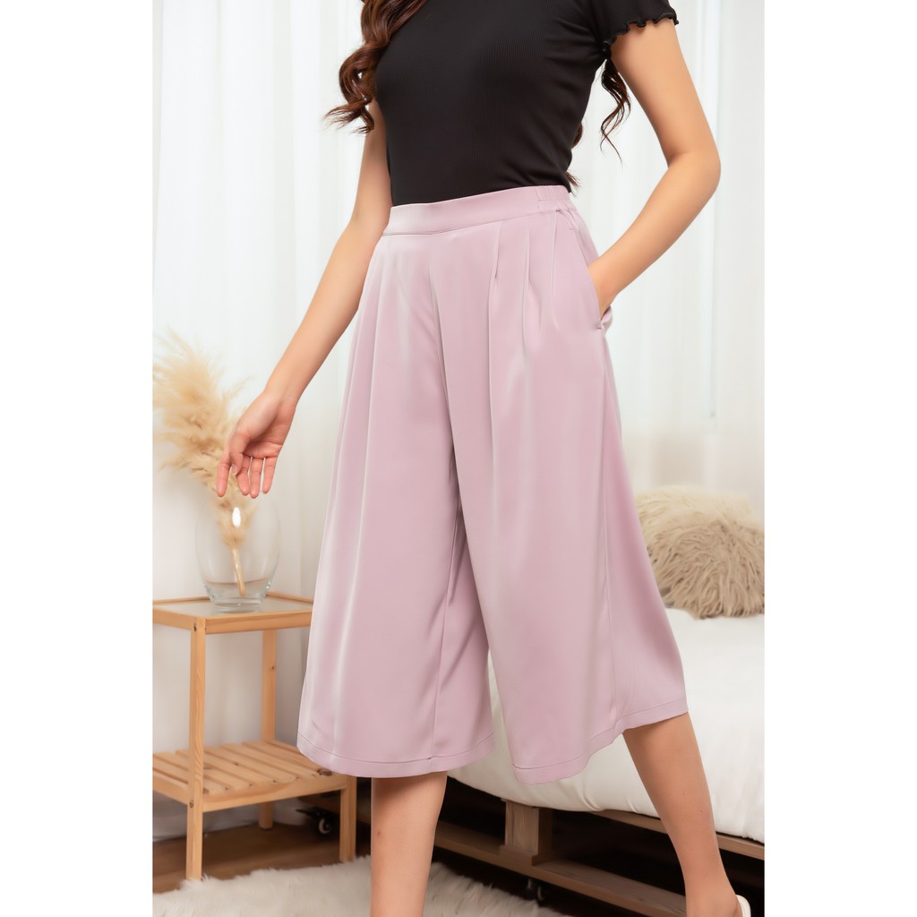 Quần culottes VT ống rộng, dáng lửng nữ Q06.2102 - Mặc đẹp, thoải mái | BigBuy360 - bigbuy360.vn