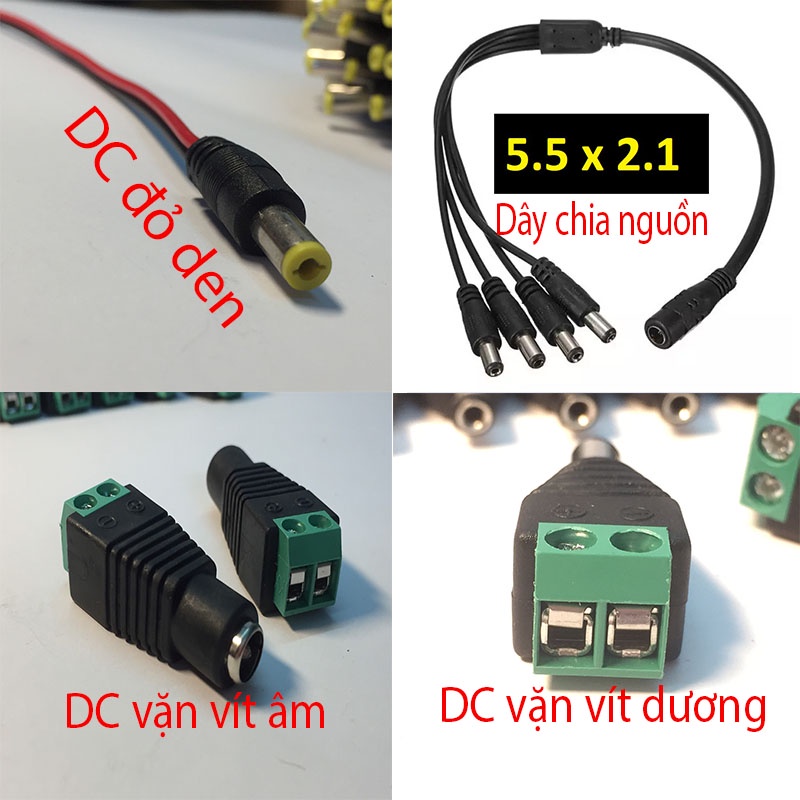 [Combo] 10c Dây nguồn DC camera, jack nguồn camera