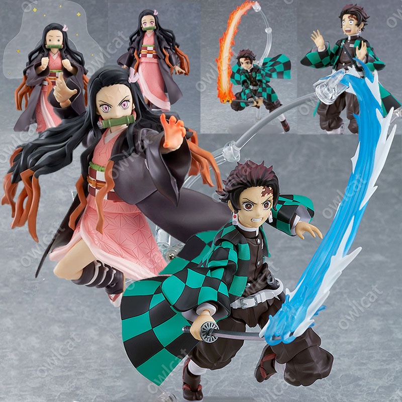 Mô Hình Nhân Vật Demon Slayer Tanjiro Nezuko  14cm Action Figure #498-DX #508-DX Anime Kimetsu No Yaiba Figurine Kamado PVC Packed in Box Model