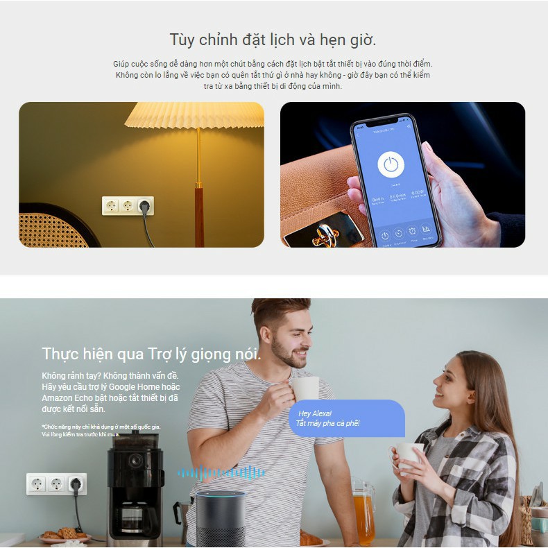 Ổ cắm điện thông minh EZVIZ T30-EU , điều khiển bằng giọng nói , theo dõi điện năng, an toàn tuyệt đối - BH 24 THÁNG | BigBuy360 - bigbuy360.vn