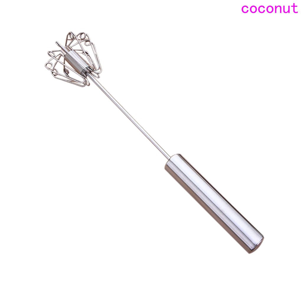 Semiautomatic Hand Press Type Rotary Egg Whisk Agitator 10 Inch Stainless Steel Mixer Kitchen Tools