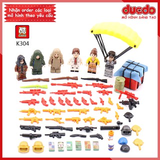 Combo 6 nhân vật PUBG mới nhất - Đồ chơi Lắp ghép Xếp hình Mini Minifigures Army lính K304 Mô hình