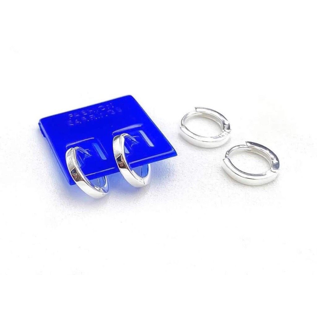 (CAM KẾT BẠC THẬT) BÔNG TAI BẠC TA TRÒN TRƠN DÀY ĐẶC PHÙ HỢP NAM NỮ TRẺ NHỎ HOA TAI BẠC ĐẸP ĐƠN GIẢN HT316