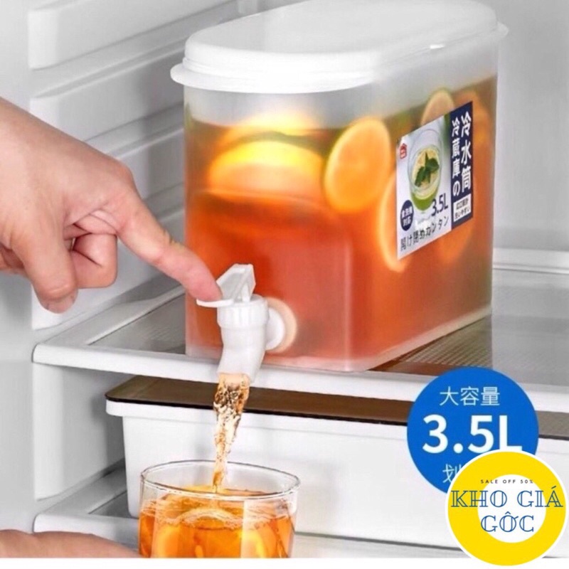 Bình Chứa Nước Có Vòi Để Tủ Lạnh 3.5l Xuất Nhật Tiện Lợi.hàng loại 1