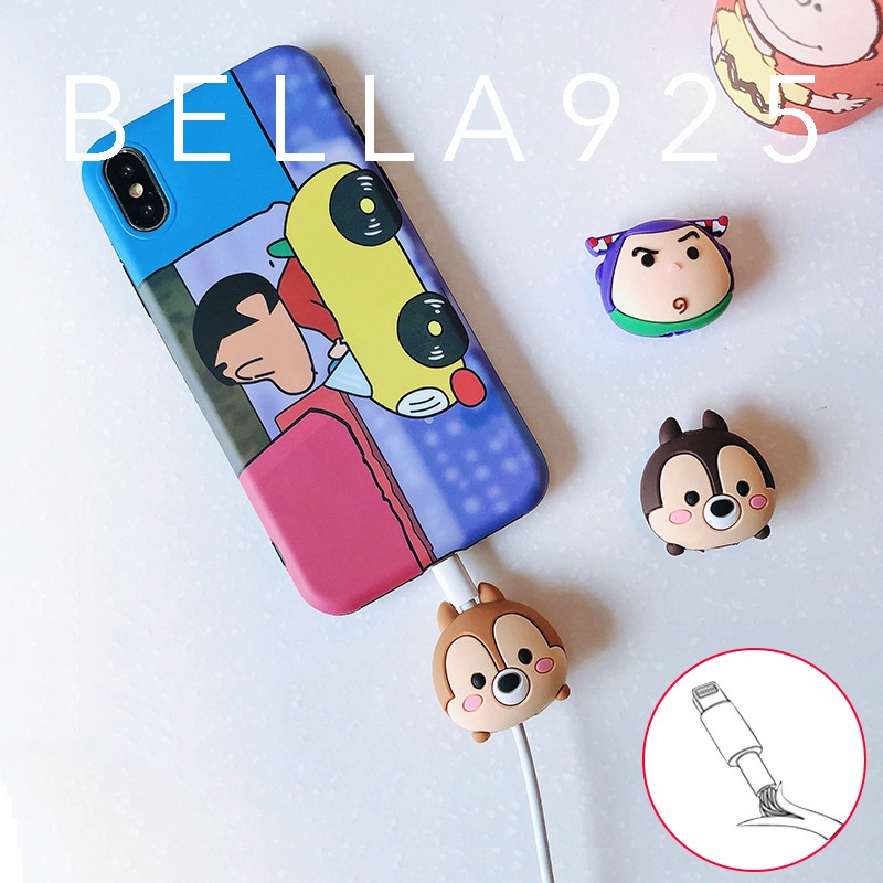 Phụ kiện bảo vệ cáp sạc Bella925 chống gãy đầu sạc hình thú