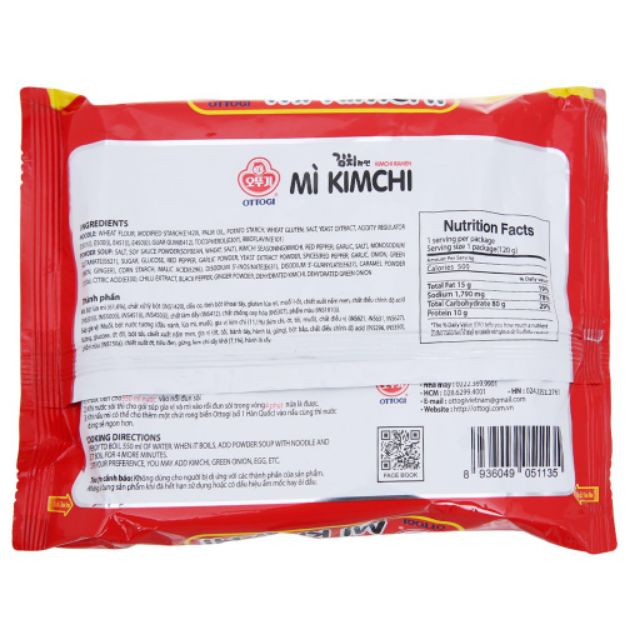 Mì kim chị Vị Hàn Quốc 120g