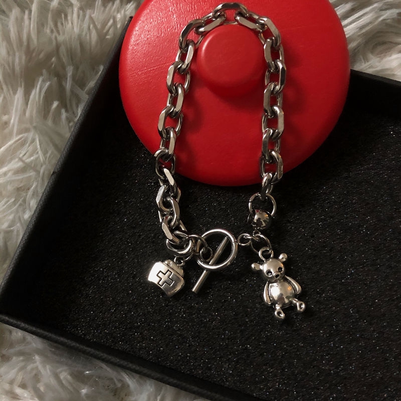 Vòng Tay Hợp Kim Hình Gấu Xinh Xắn Cho Nữ