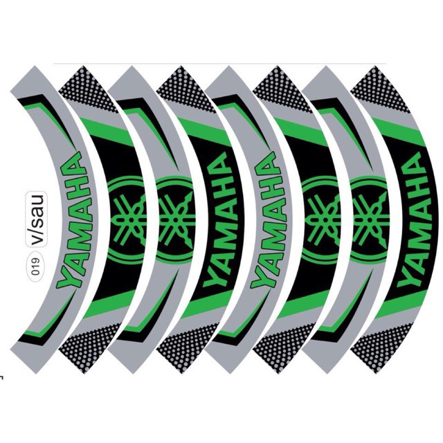 Tem Vành Full Bánh Mã 019 Xanh Lá Xám Tem