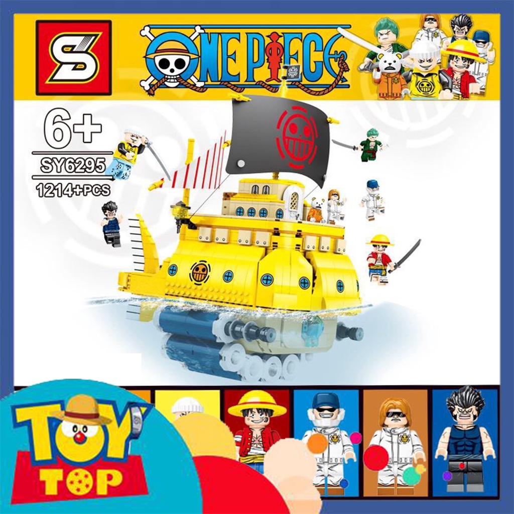 Lắp ráp ghép One Piece thuyền Polar Diving của Băng Law gặp Luffy, Zoro tàu cỡ bự xếp hình SY 6295