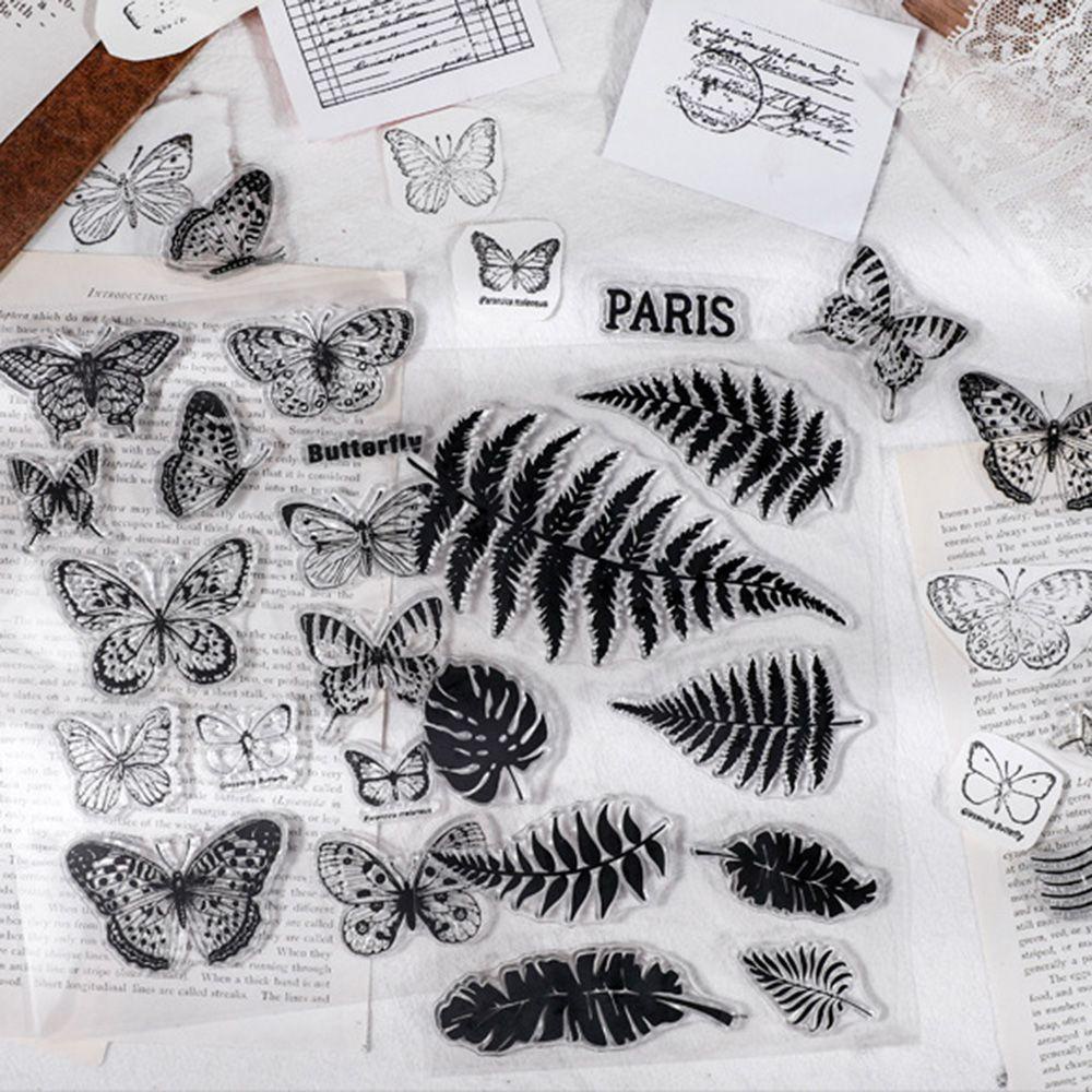 Con Dấu Silicon Mềm Hình Hoa Lá Trang Trí Nhật Ký DIY