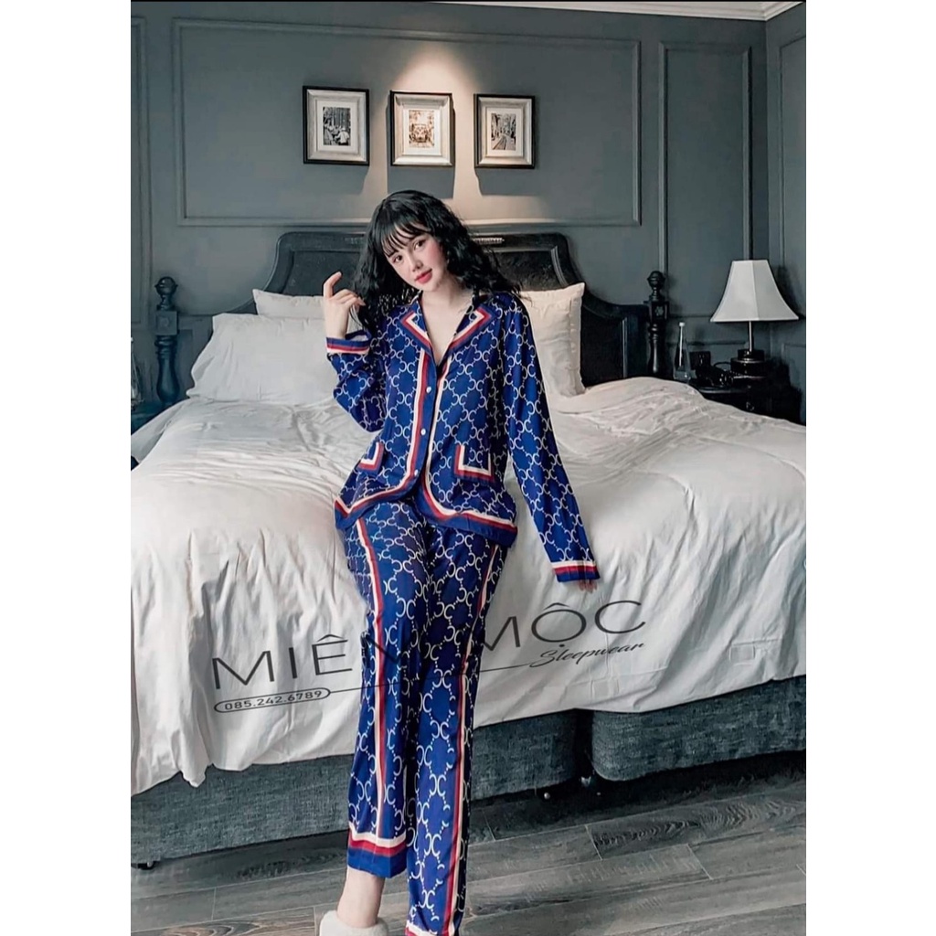 Bộ ngủ Pijama GC thiết kế [ PREE SHIP ] Chất liệu lụa Latin Cao Cấp , mịn màng , sang chảnh