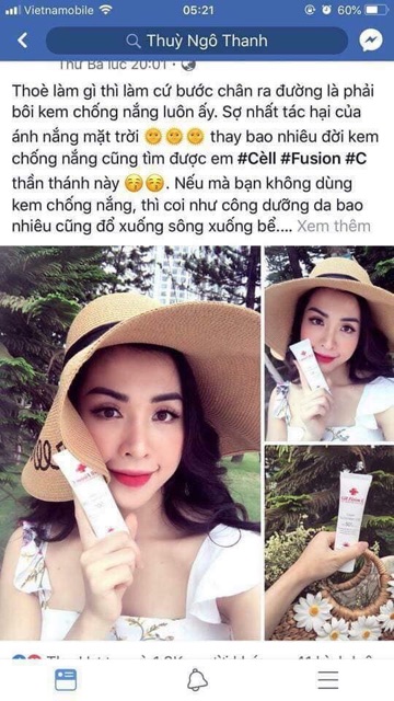 Kem chống nắng Cell fushion C xanh,đỏ, vàng,Hồng mẫu mới