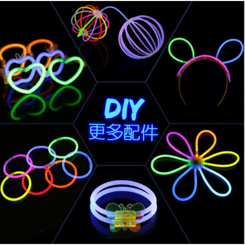 Que phát sáng [Cute] nhiều màu - Vòng tay dạ quang lightstick có đầu nối