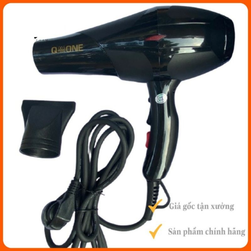 Máy Sấy Tóc Chuẩn Salon Bảo Hành 12 Tháng Q One 005 Công Xuất 2000w Công Nghệ Mới Không Gây Khô Tóc