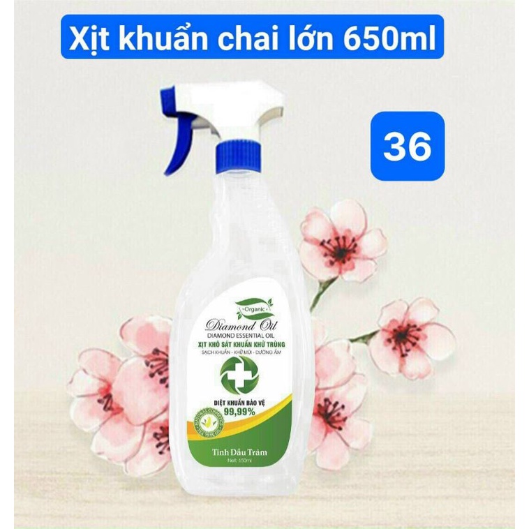 Chai Xịt khô sát khuẩn khử trùng 650ml